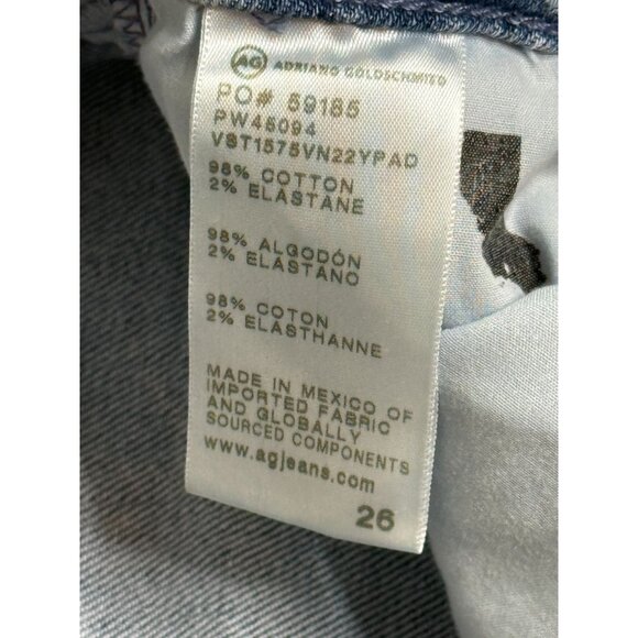 AG Ex-Boyfriend Slouchy Slim Raw Hem Distressed Jeans | Size 26 - Picture 5 of 9